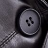 Winter Warm Series Belt Collared Loose Faux Leather Faux Leather Quilted Leather Coat - Image 8